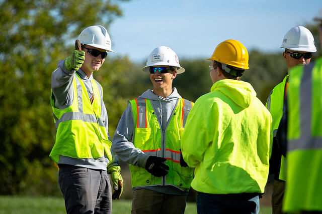 Supervisor giving thumbs up