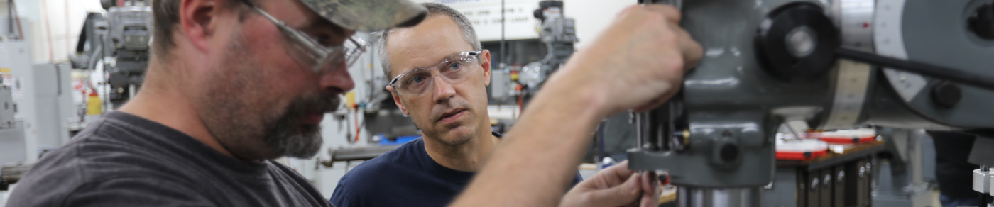 Machinist With Drill Press