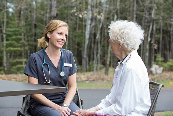 Nicolet nurse and elderly patient