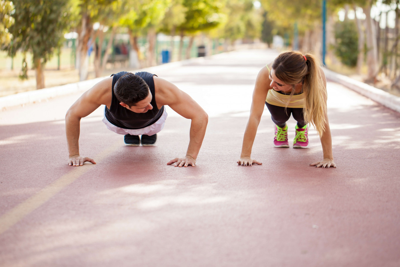 Health and wellness - trainer and client