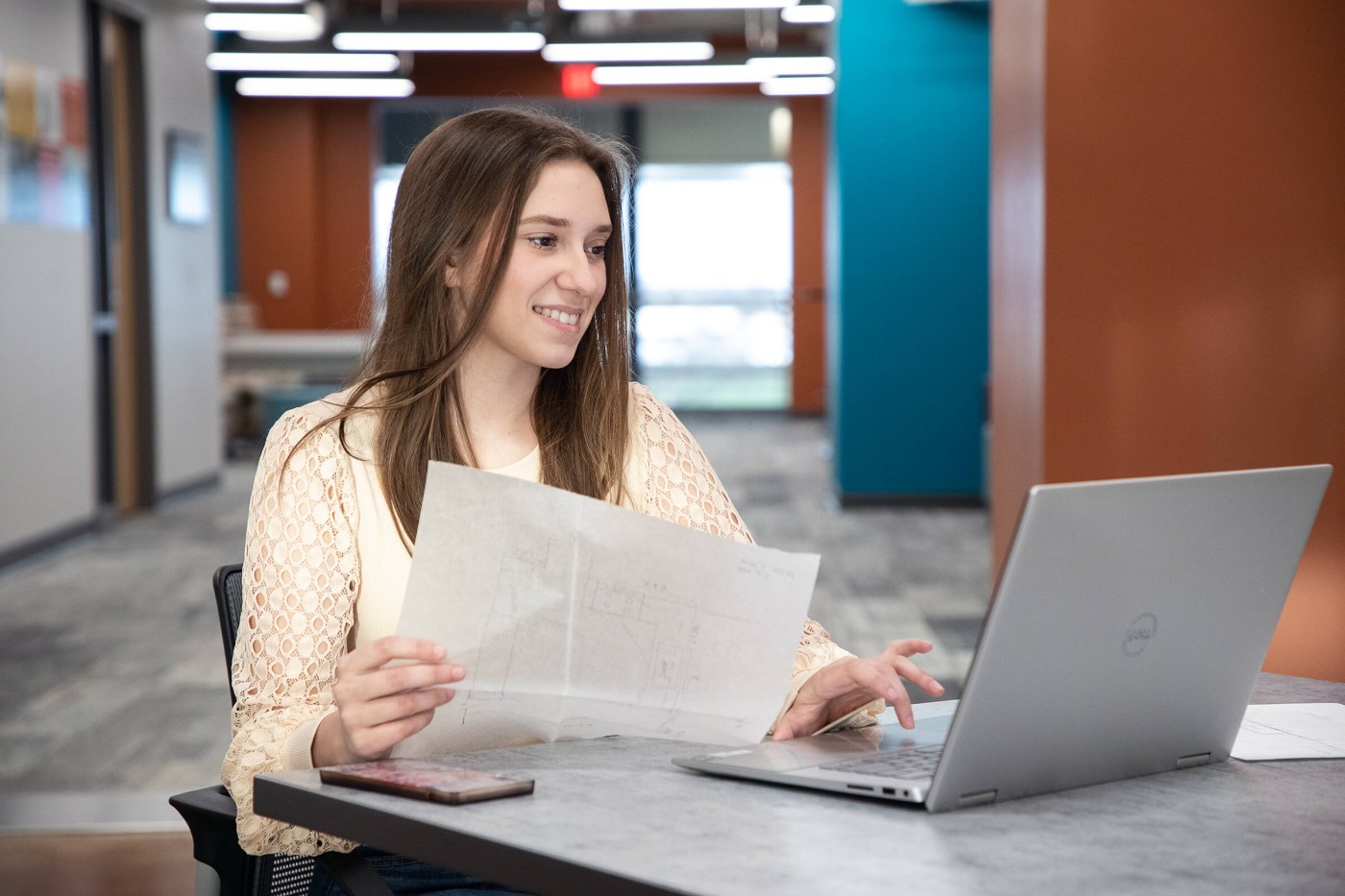 Woman studying engineering